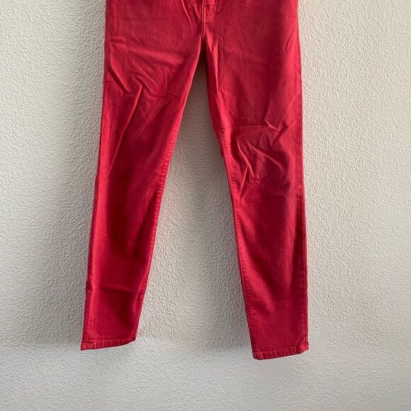 Current/Elliott Stiletto Skinny Pants In Red Coral Mid-Rise Size 30 1280-0465 - Picture 6 of 7
